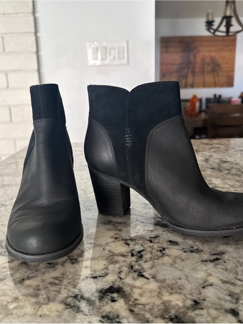 Timberland Rudston Women's Black Ankle Bootie with Block Heel